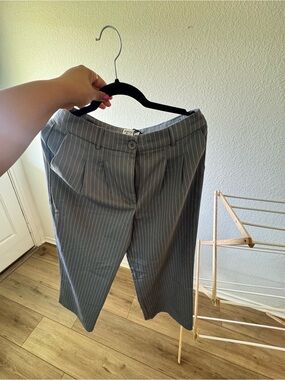 Princess Polly Gray Pinstripe Trousers
